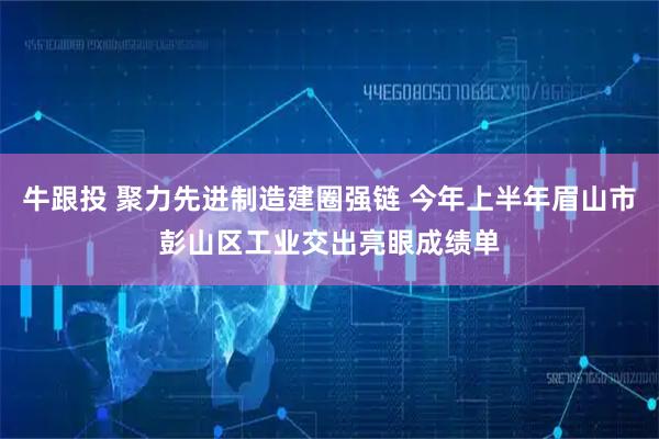 牛跟投 聚力先进制造建圈强链 今年上半年眉山市彭山区工业交出亮眼成绩单